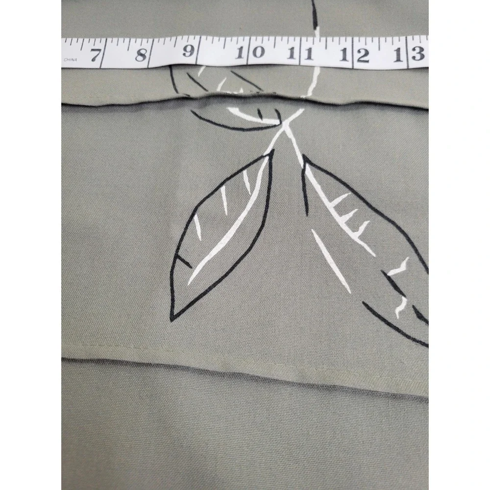 NOS VTG Leslie Belle Dress 90s Minimalist Sheath Tiered Leaf Sage Green Size 10